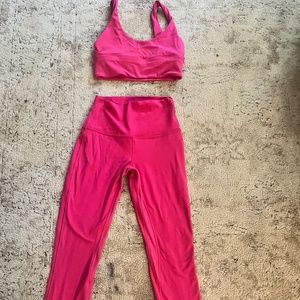 Lululemon hot pink Align set